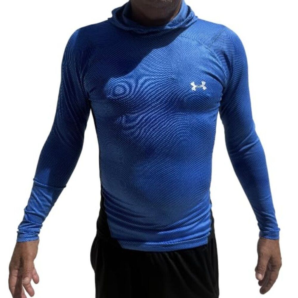 Under Armour Mens ColdGear Striped Compression Hoodie